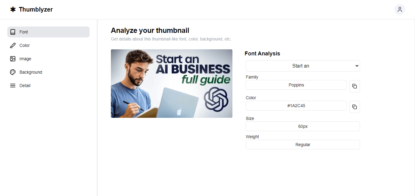 YouTube Thumbnail Analyzer Demo